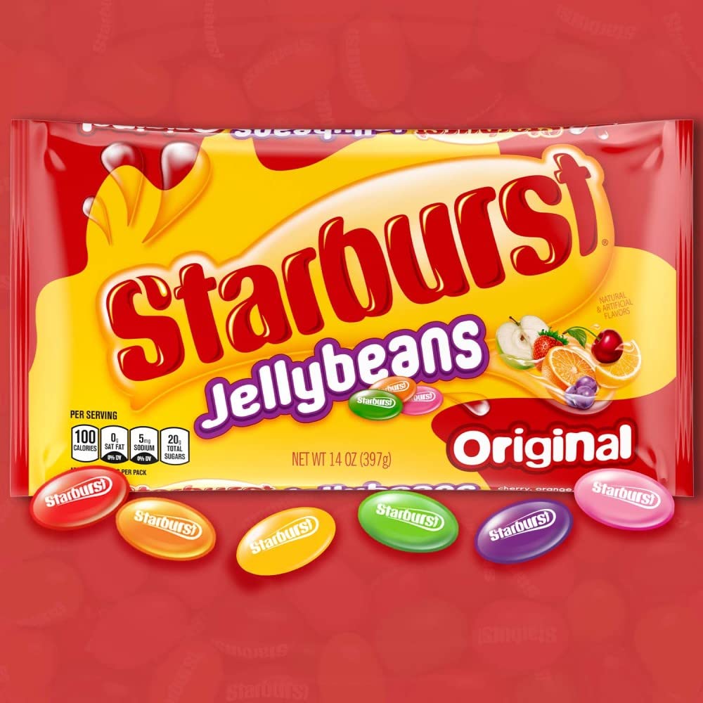 soft chewy jelly bean texture, distinct from hard-shelled candies