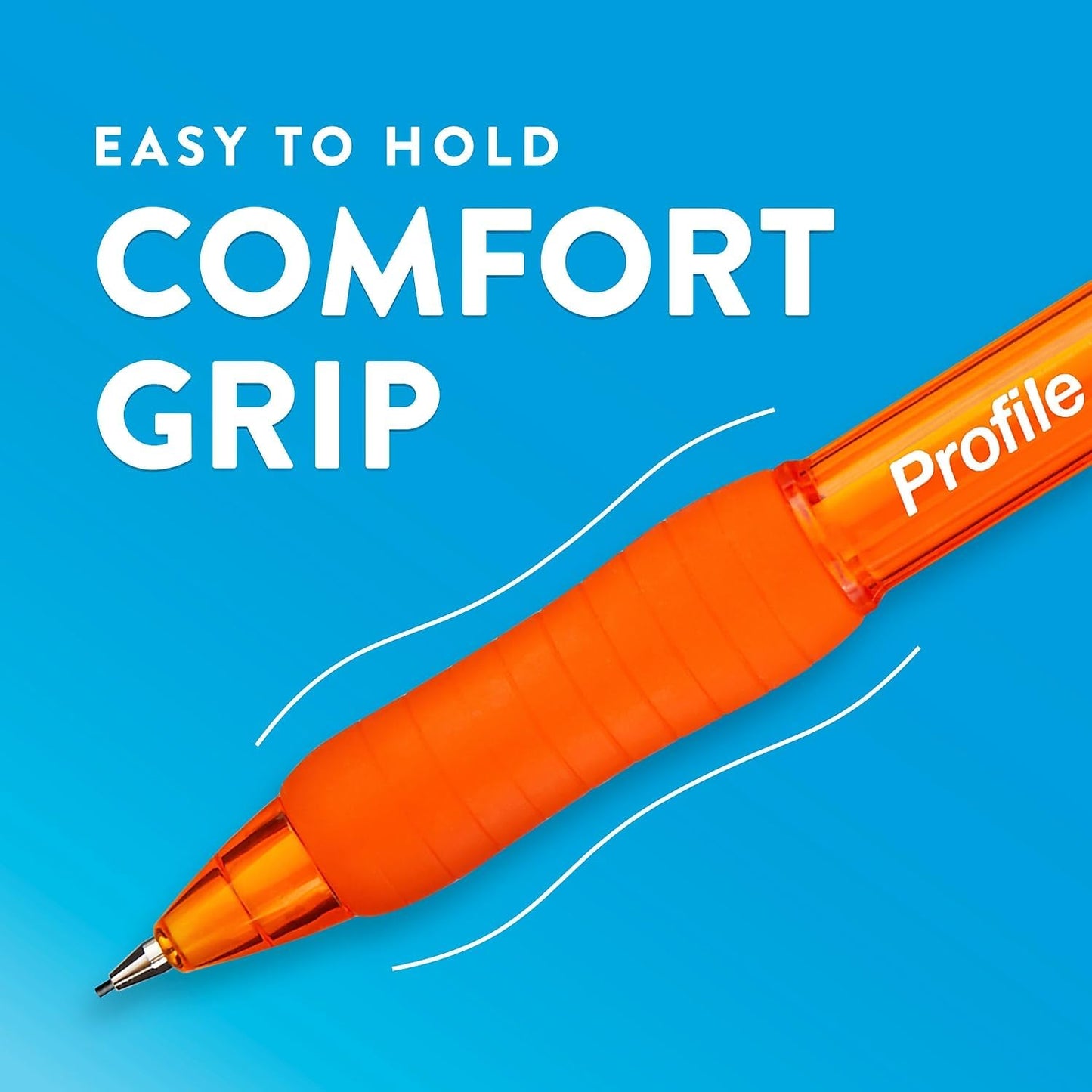 soft comfort grip barrel for reduced writing fatigue