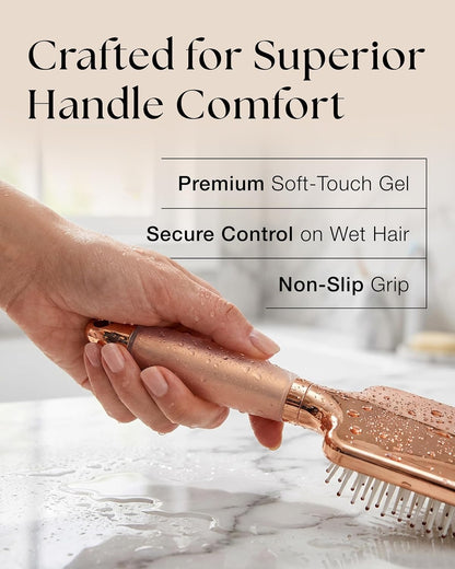 soft gel handle for non-slip grip and styling control
