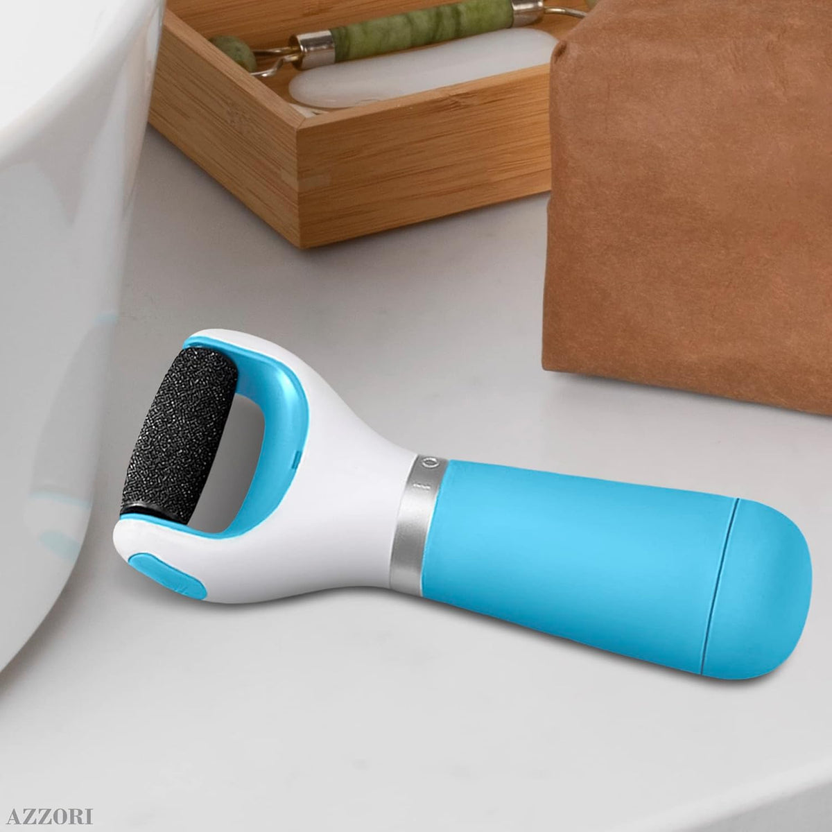 Soft-Layers Foot Exfoliator – Housewarming Gift Idea, Battery Powered Heel Grinder for Smooth Soft Feet