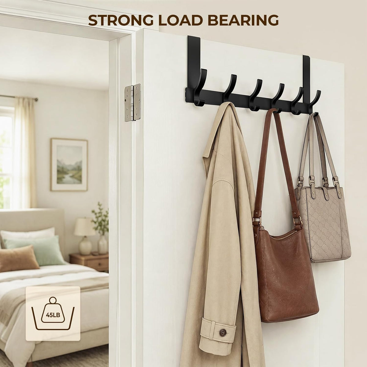 soft sponge padding on the back to prevent door scratches and noise