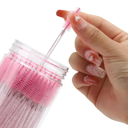 soft synthetic bristles safe for sensitive eye area and eyelash extensions