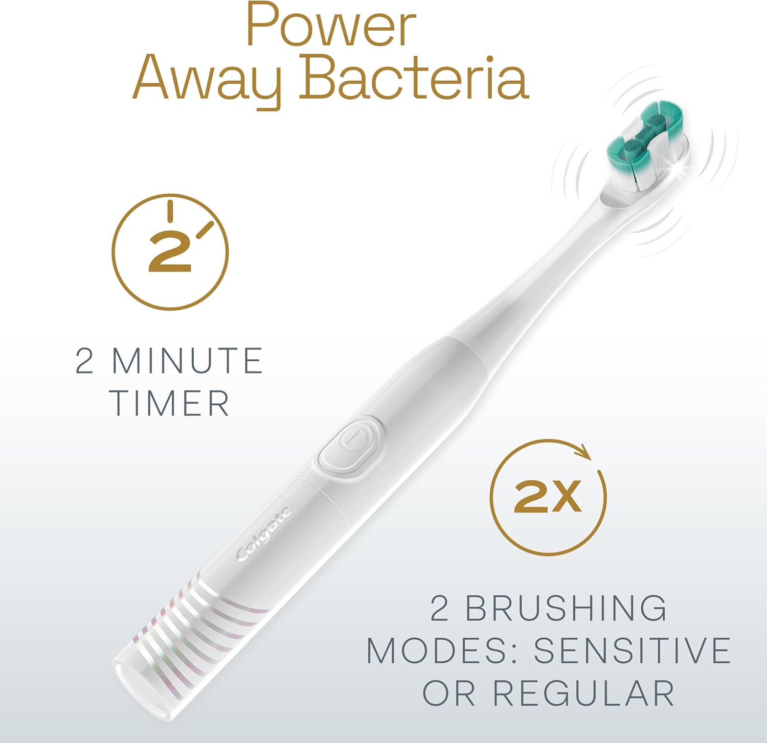 soft tapered floss-tip bristles designed to reach deeper along the gumline and between teeth