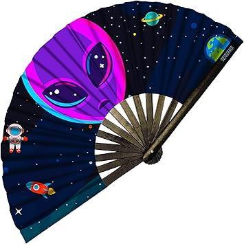 SoJourner Folding Rave Fan – Creative Valentine's Day Gift for Rave Couples, Loud Snap Festival Accessory in 21 Patterns