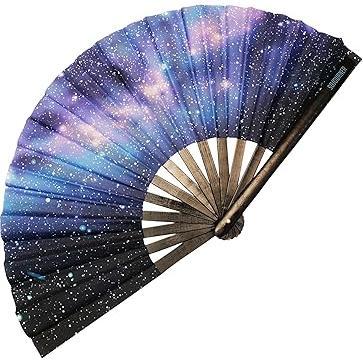 SoJourner Folding Rave Fan – Creative Valentine's Day Gift for Rave Couples, Loud Snap Festival Accessory in 21 Patterns