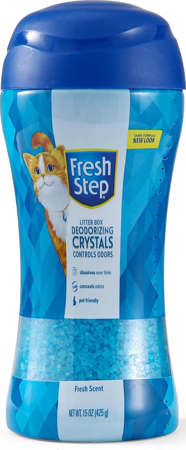 solid dry crystal format that resists mess and saturation