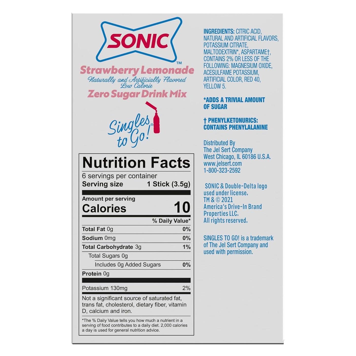 Sonic Singles to Go! Drink Mix – Desk-Friendly Hydration Packets for Office Focus, Long Meetings, and Work-from-Home Days