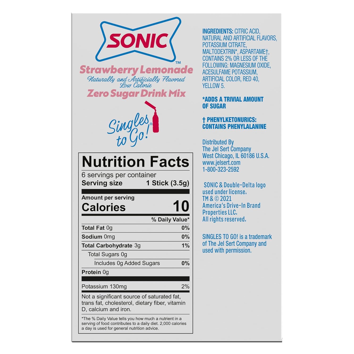 Sonic Singles to Go! Drink Mix – Desk-Friendly Hydration Packets for Office Focus, Long Meetings, and Work-from-Home Days
