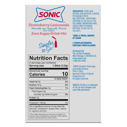 Sonic Singles to Go! Drink Mix – Desk-Friendly Hydration Packets for Office Focus, Long Meetings, and Work-from-Home Days