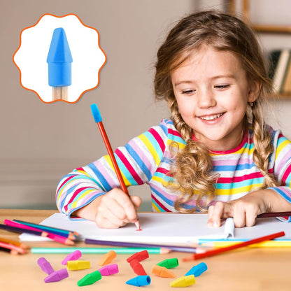Sooez Pencil Top Erasers 120 Pack – Latex-Free Allergy Safe Erasers for Kids with Sensitive Skin