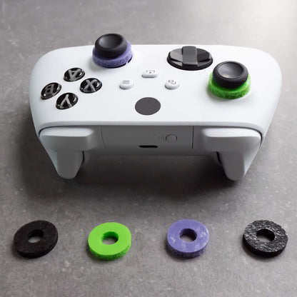 sound-dampening cushion design that wraps over stock thumbsticks