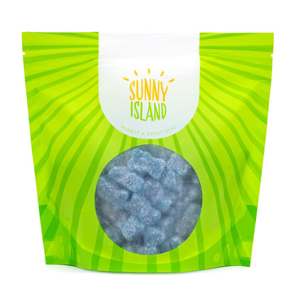 Sour Gummy Bears Bulk Candy 1 lb Bag Gelatin Free Blue Raspberry Chews for Kids Birthday Party Favors