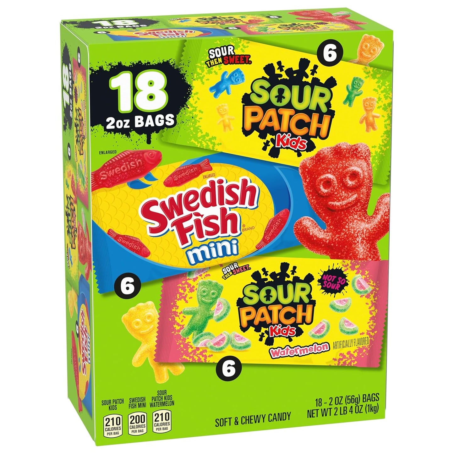 SOUR PATCH KIDS and SWEDISH FISH Mini Candy Pack – Portable Snack Bags for Road Trips, Camping, and Outdoor Adventures