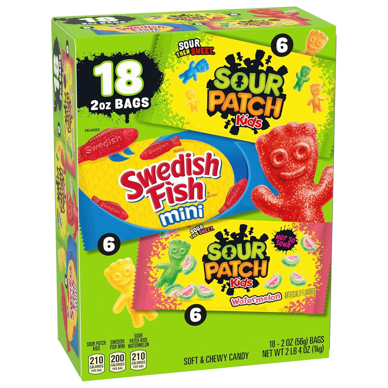 SOUR PATCH KIDS and SWEDISH FISH Mini Candy Pack – Portable Snack Bags for Road Trips, Camping, and Outdoor Adventures