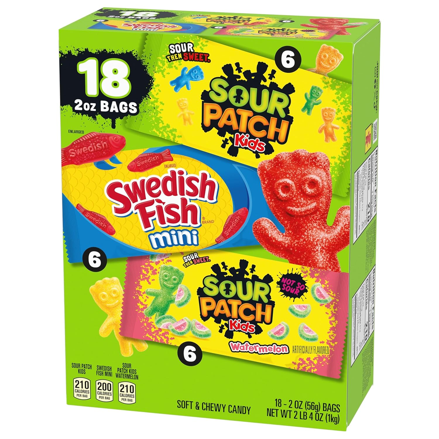 SOUR PATCH KIDS and SWEDISH FISH Mini Candy Pack – Portable Snack Bags for Road Trips, Camping, and Outdoor Adventures