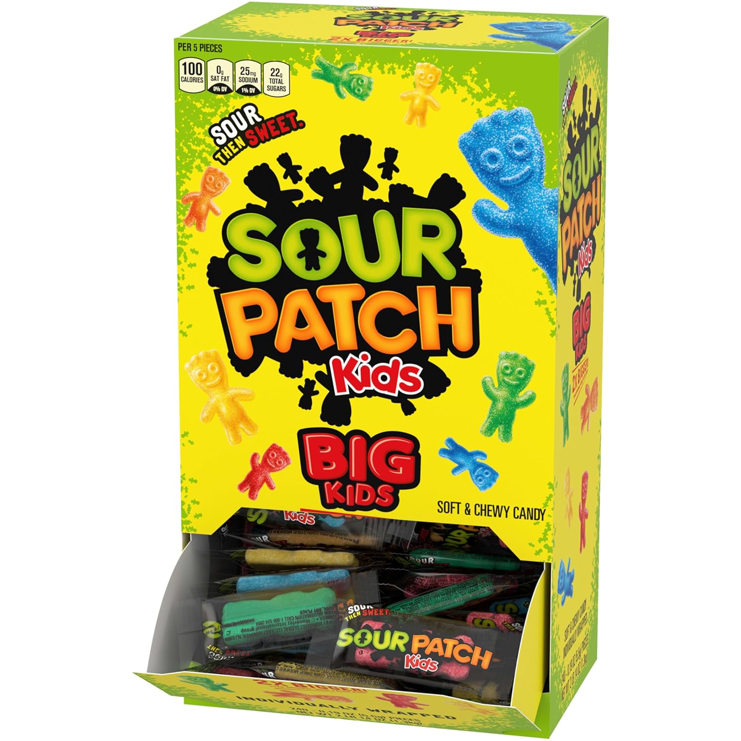 SOUR PATCH KIDS Big Kids Bulk Candy Easter Basket Stuffer and Spring Holiday Gift Bag Treats, 240 Count Box