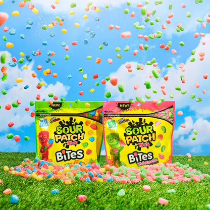 SOUR PATCH KIDS Bites Soft & Chewy Candy, 12 oz – Fat-Free Mindful Treat for Snack Time