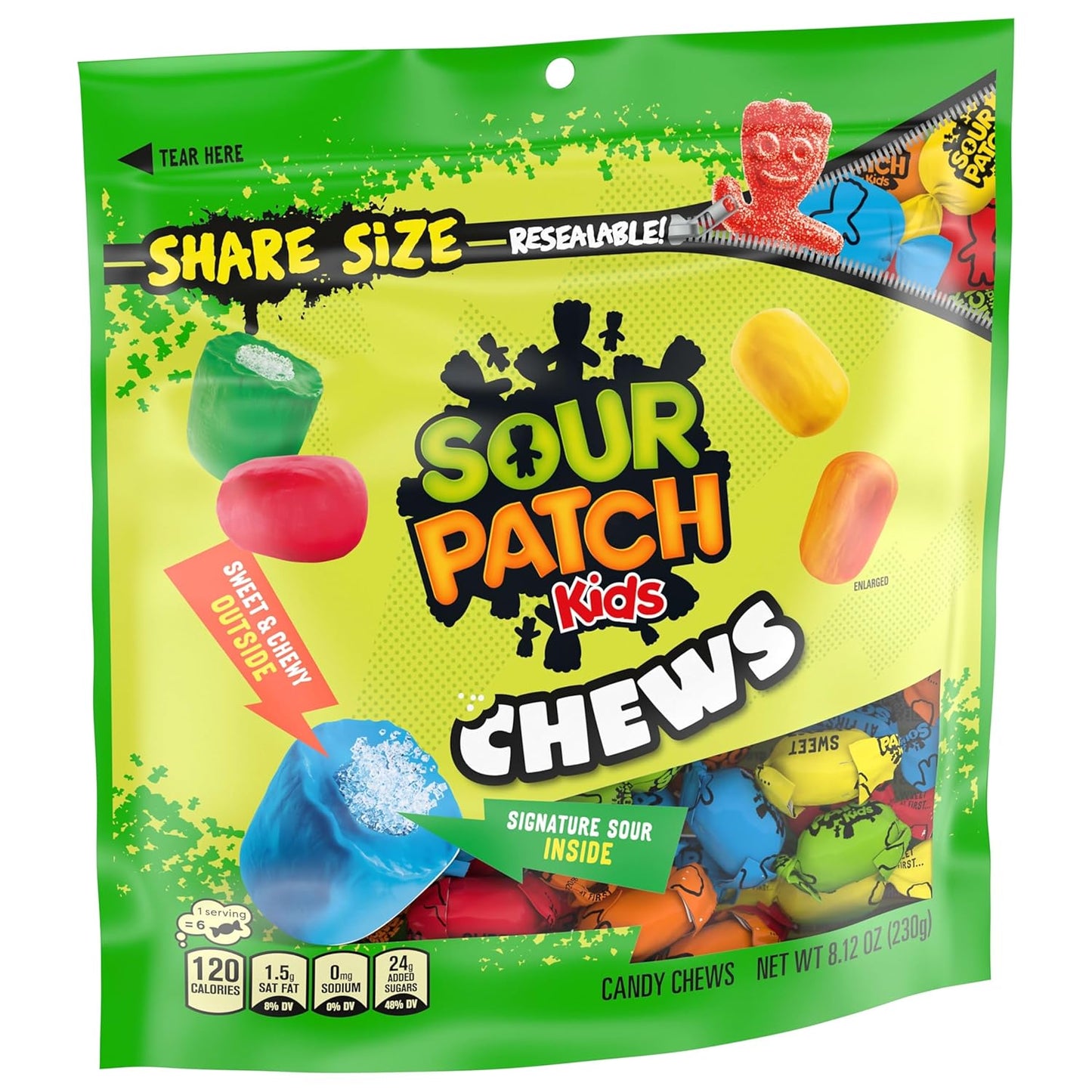 SOUR PATCH KIDS Chewy Candy Share Size – Nostalgic Birthday Gift Bag and Party Favor for All Ages