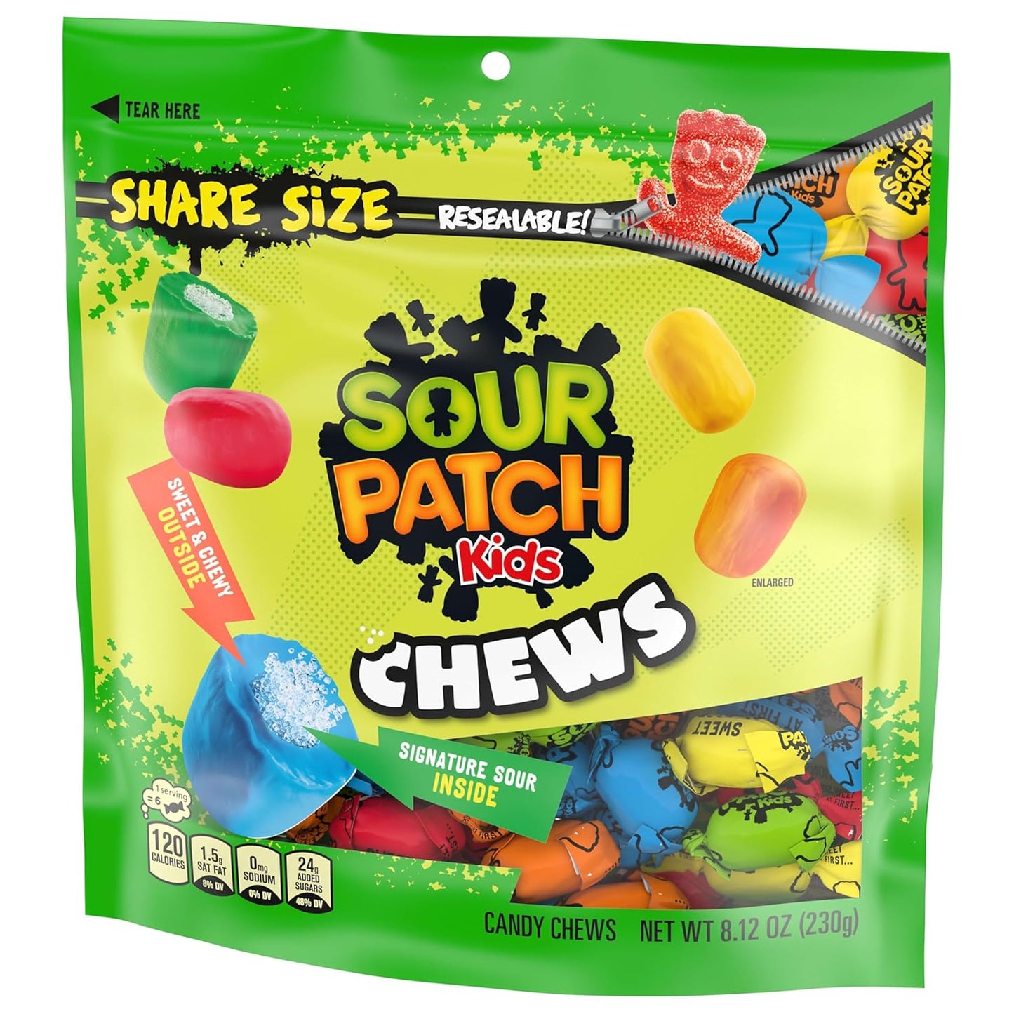 SOUR PATCH KIDS Chewy Candy Share Size – Nostalgic Birthday Gift Bag and Party Favor for All Ages