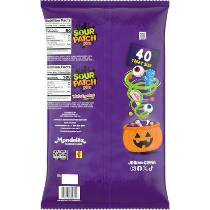 SOUR PATCH KIDS Halloween Candy Variety Pack - 40 Individually Wrapped Trick or Treat Bags for Kids Classroom Party