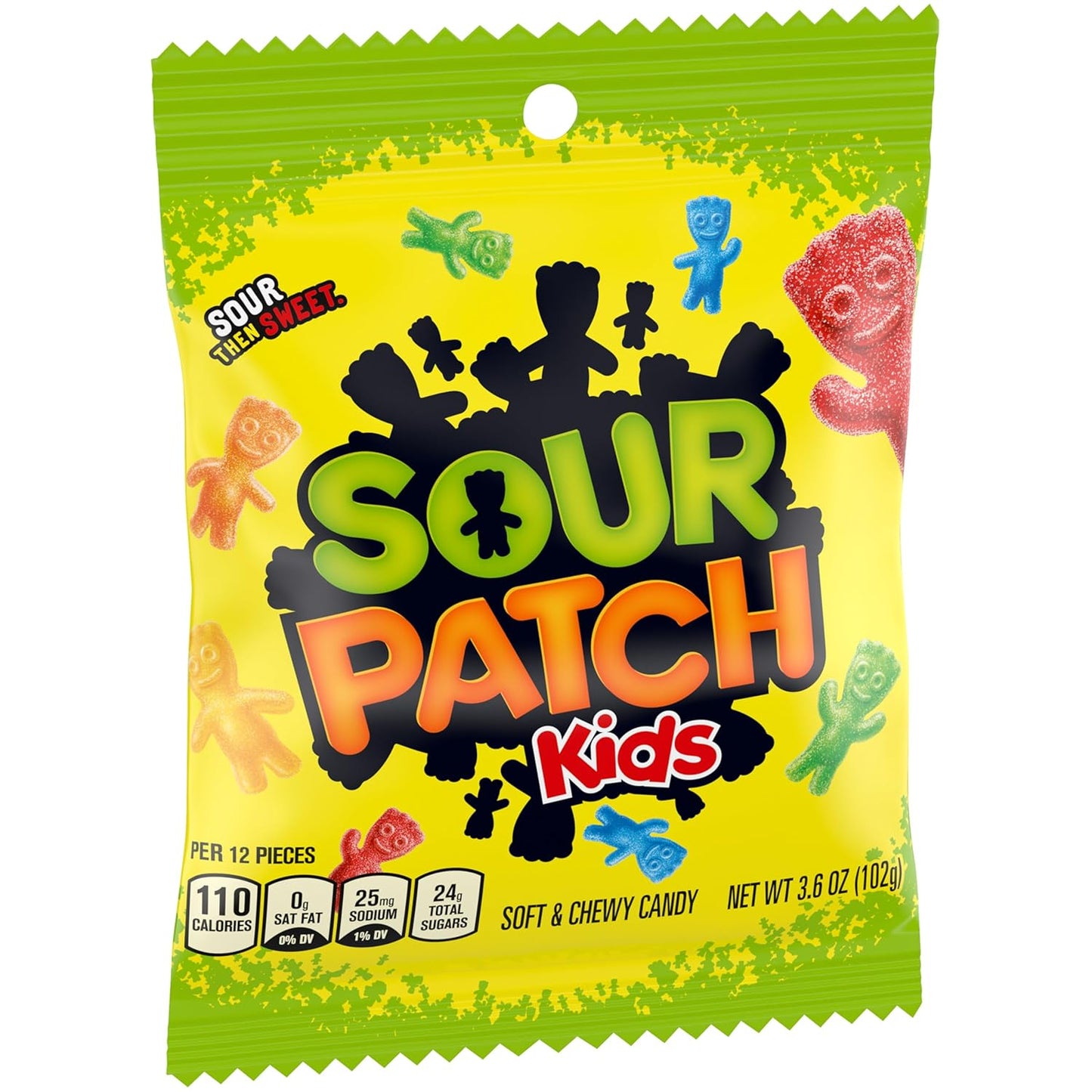 Sour Patch Kids Original Soft & Chewy Candy 12-Pack – Portable Trick-or-Treat Handout Bags for Halloween Night and Outdoor Parties