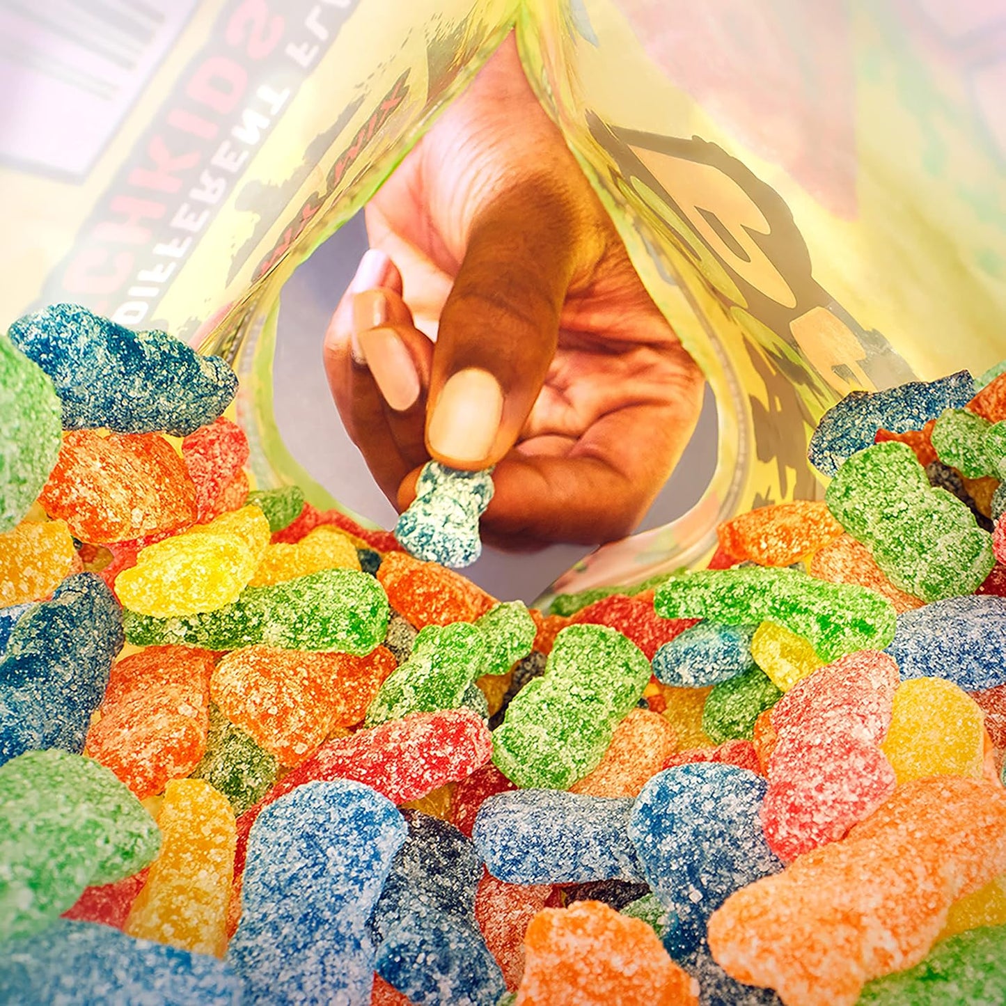 Sour Patch Kids Original Soft & Chewy Candy 12-Pack – Portable Trick-or-Treat Handout Bags for Halloween Night and Outdoor Parties