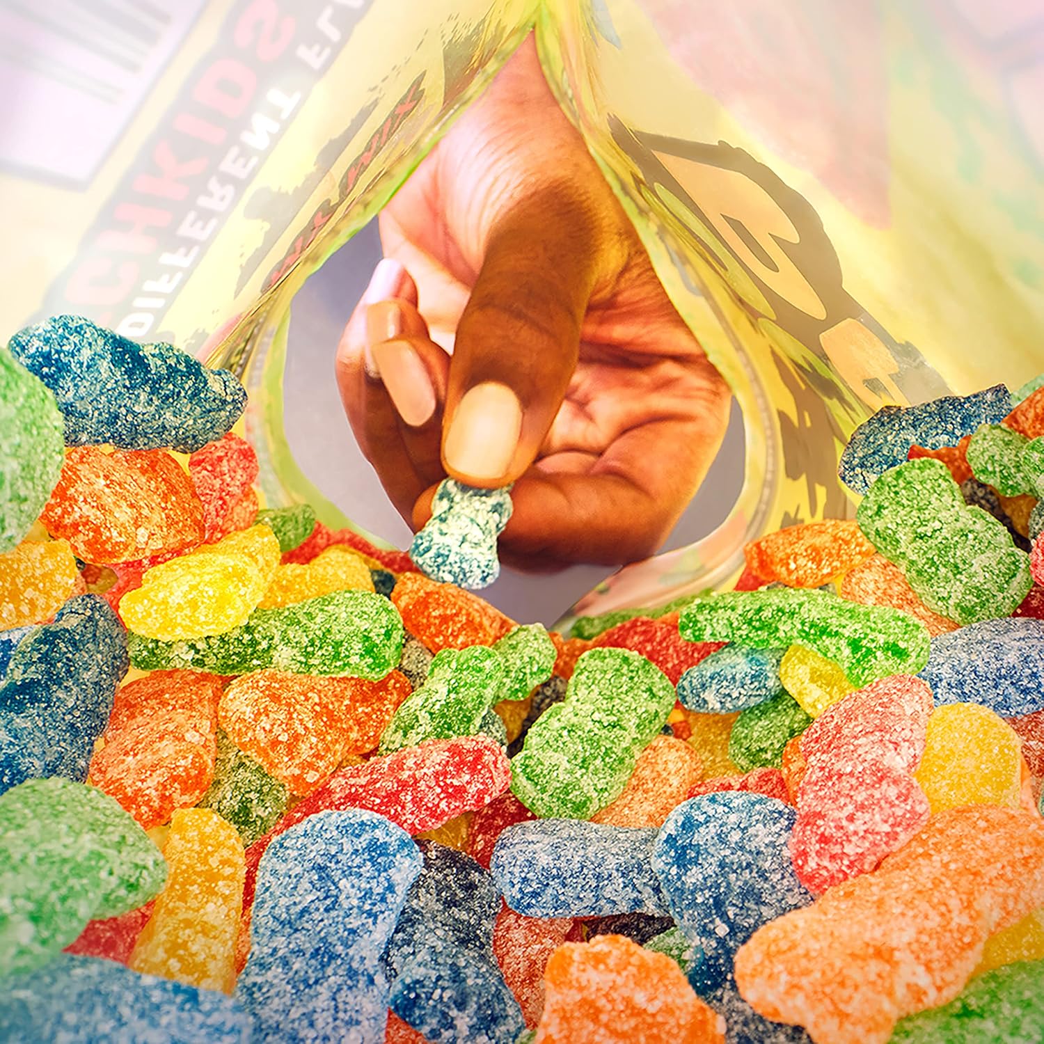 Sour Patch Kids Original Soft & Chewy Candy 12-Pack – Portable Trick-or-Treat Handout Bags for Halloween Night and Outdoor Parties