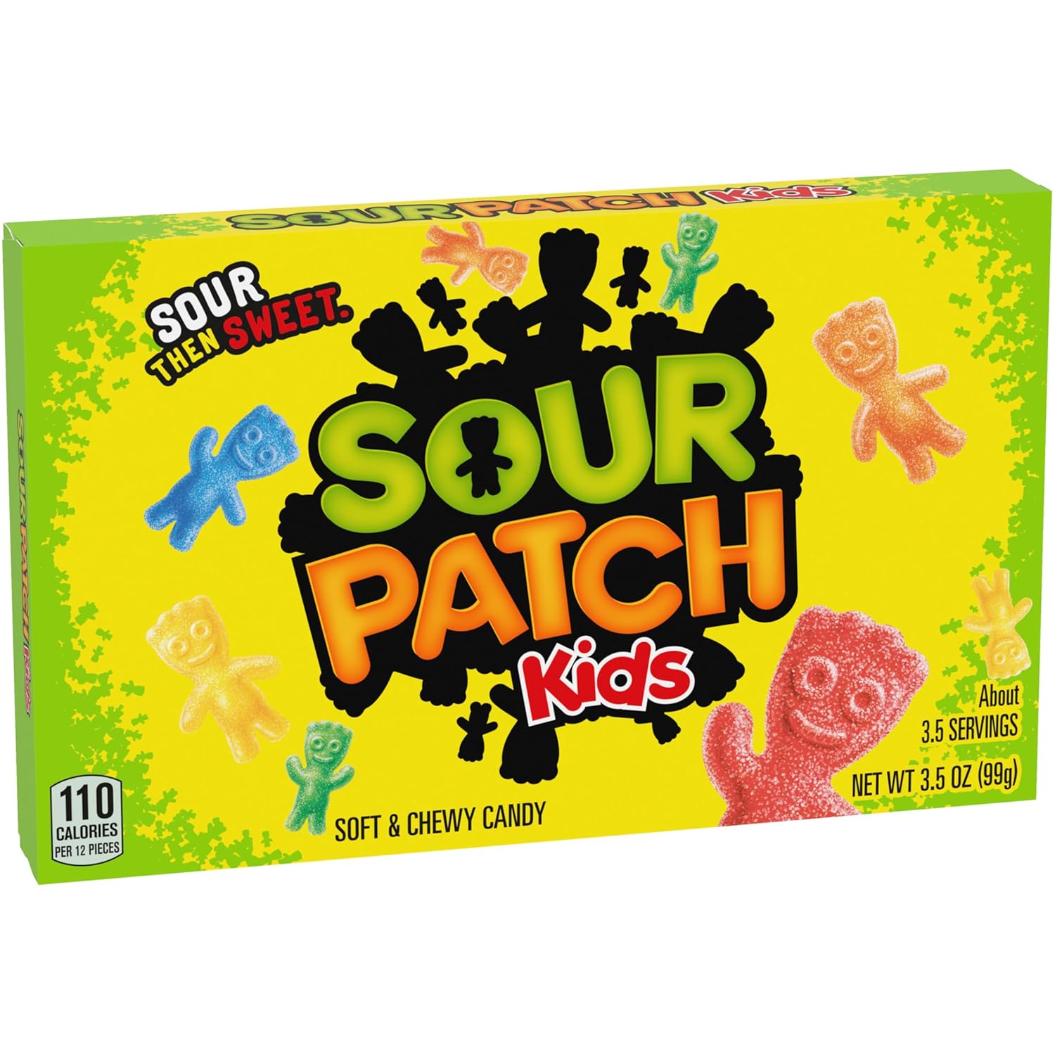 SOUR PATCH KIDS Original & SWEDISH FISH Candy Gift Box – Halloween Treat Bowl Stuffer and Easter Basket Candy, 15 Movie Theater Boxes