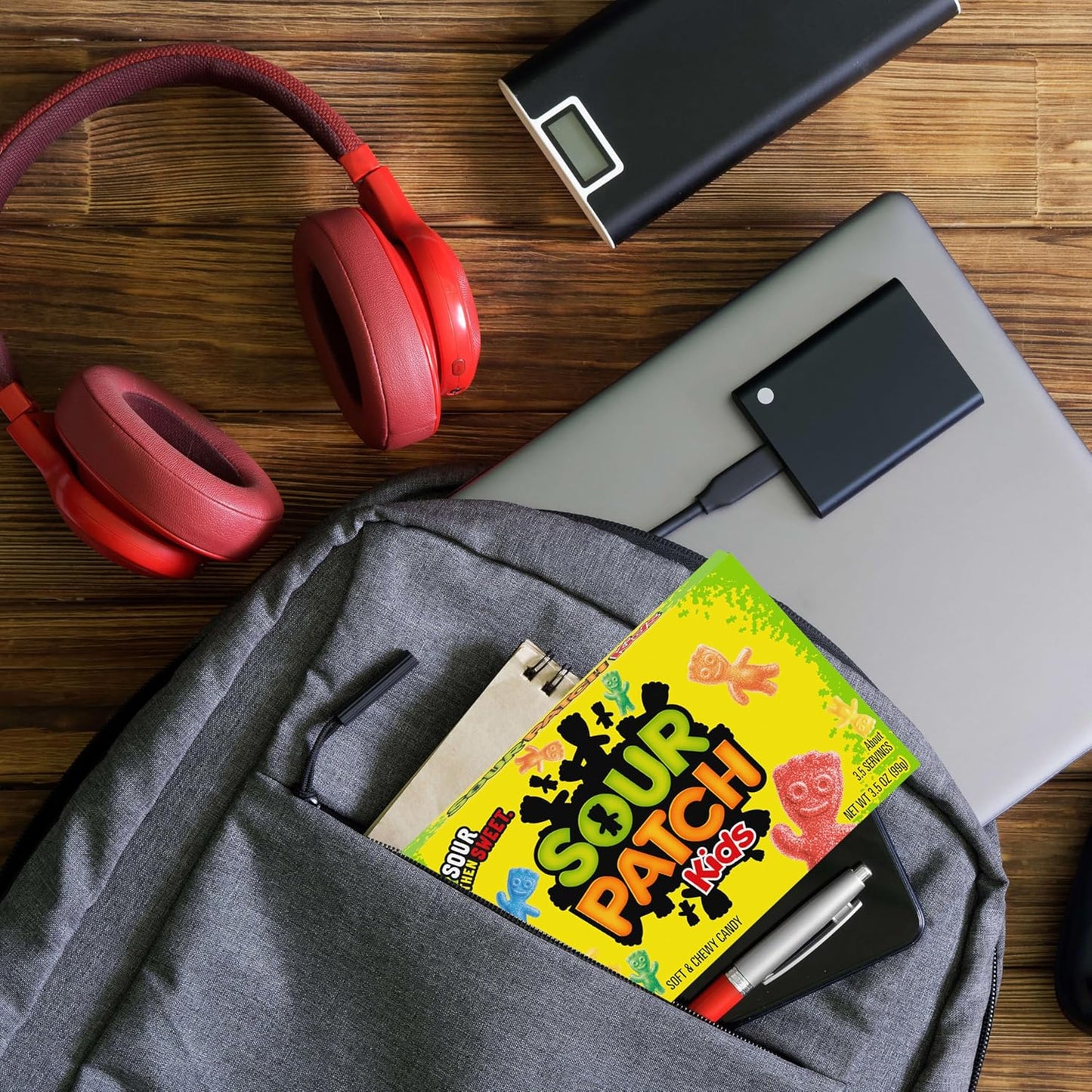 SOUR PATCH KIDS Soft & Chewy Candy, 12-Pack 3.5 oz Boxes for Camping Trips and Road Trip Snacking