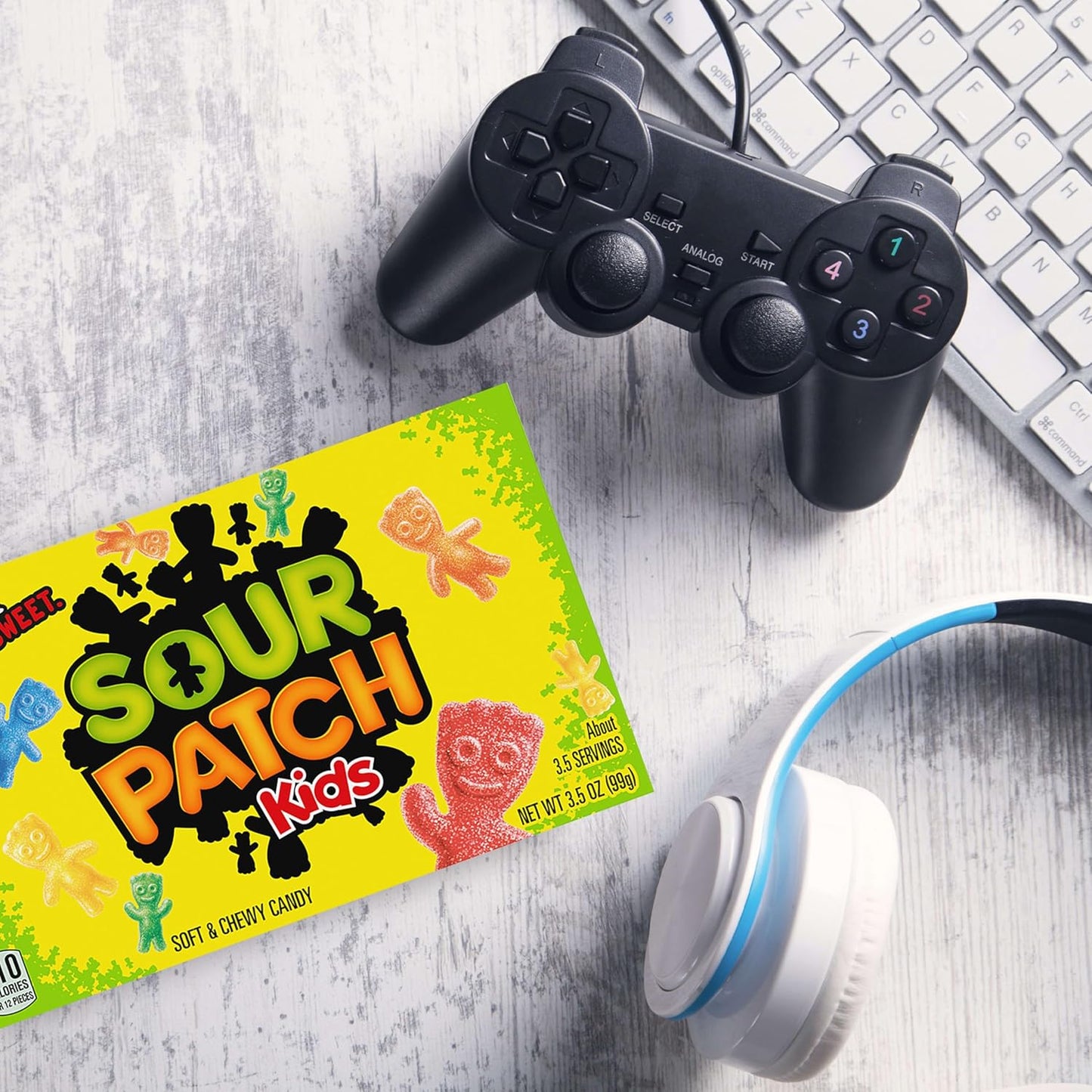 SOUR PATCH KIDS Soft & Chewy Candy, 12-Pack 3.5 oz Boxes for Camping Trips and Road Trip Snacking
