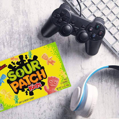 SOUR PATCH KIDS Soft & Chewy Candy, 12-Pack 3.5 oz Boxes for Camping Trips and Road Trip Snacking