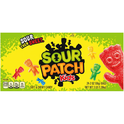 SOUR PATCH KIDS Soft & Chewy Gummy Candy Bulk – Fat-Free Vegetarian Treats for Guilt-Free Family Movie Nights