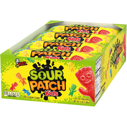 SOUR PATCH KIDS Soft & Chewy Gummy Candy Bulk – Fat-Free Vegetarian Treats for Guilt-Free Family Movie Nights