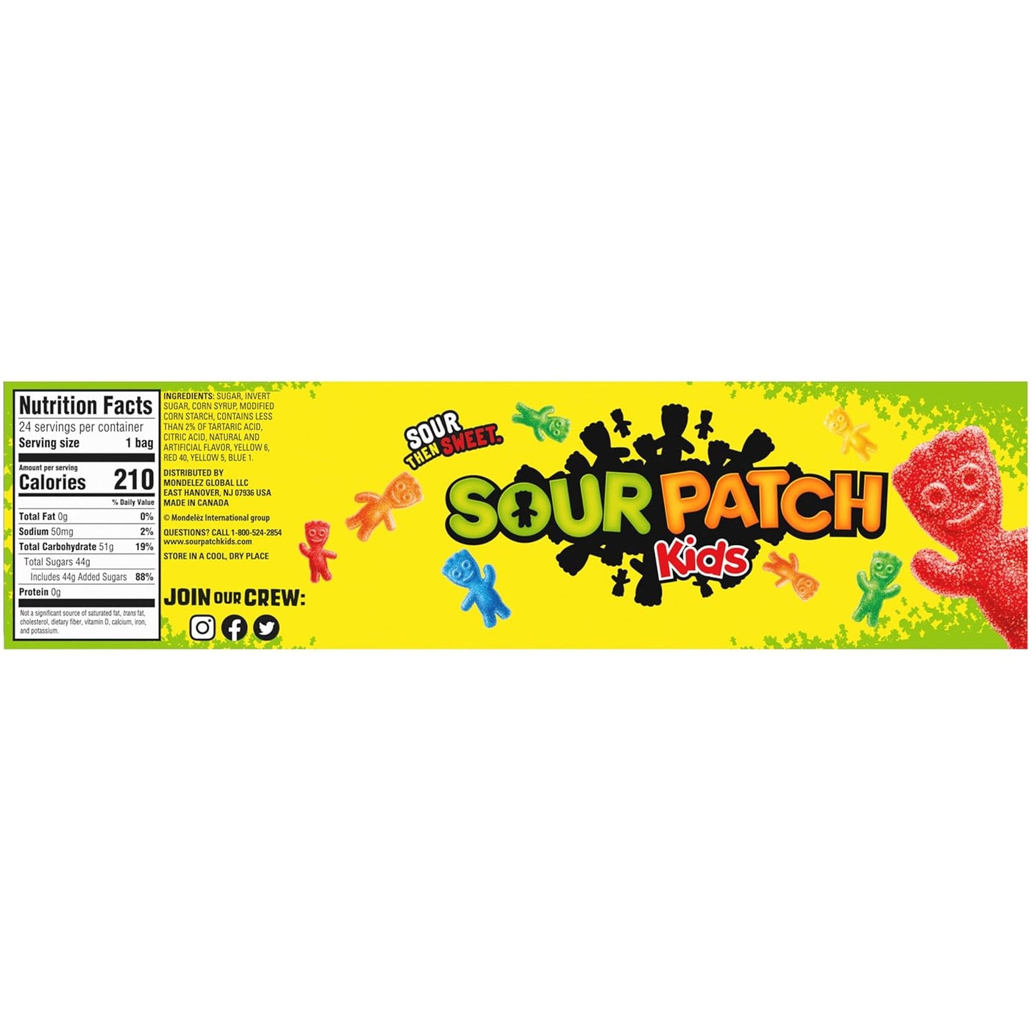 SOUR PATCH KIDS Soft & Chewy Gummy Candy Bulk – Fat-Free Vegetarian Treats for Guilt-Free Family Movie Nights