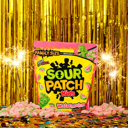 SOUR PATCH KIDS Watermelon Soft & Chewy Candy – Fat Free After-School Pantry Treat for Kids, 1.8 lb Bag