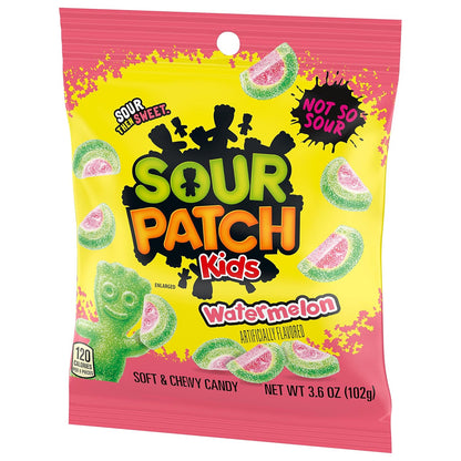 SOUR PATCH KIDS Watermelon Soft & Chewy Candy – Fun Birthday Gift Bag Candy for Kids and Nostalgic Adults