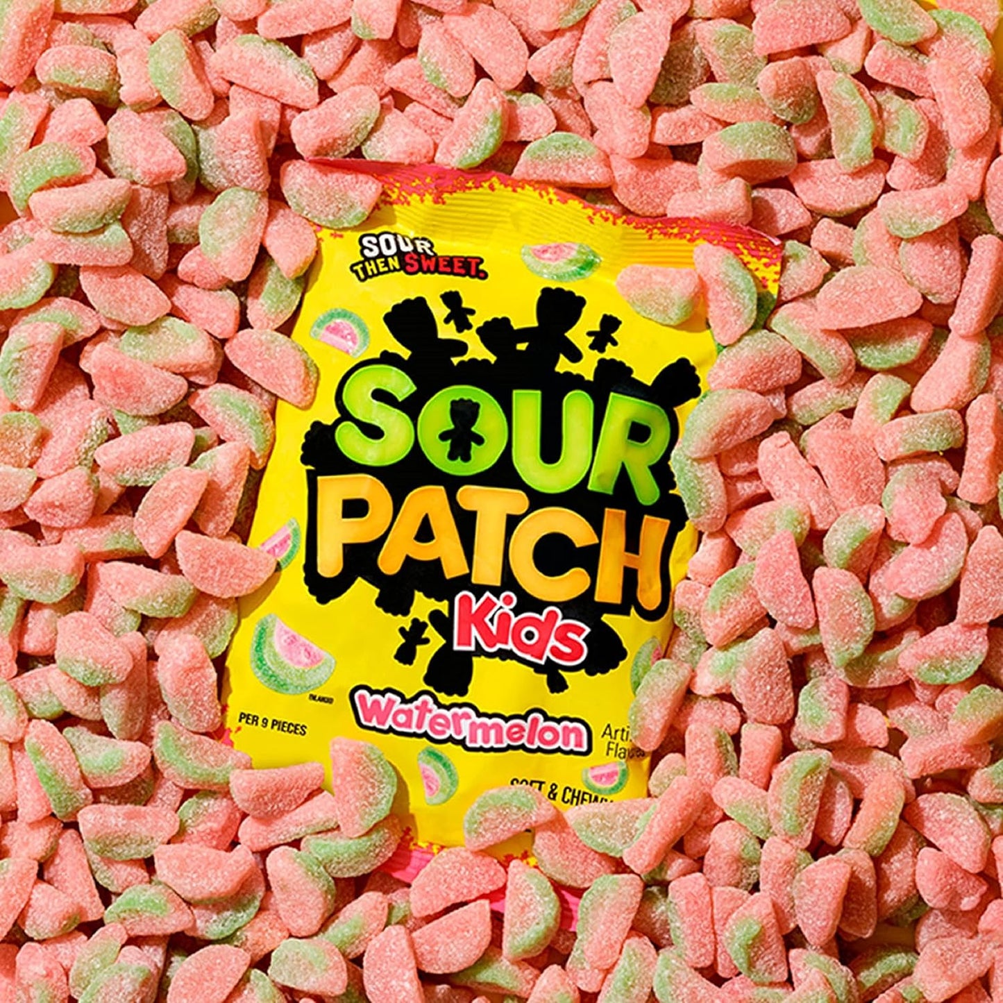 SOUR PATCH KIDS Watermelon Soft & Chewy Candy – Fun Birthday Gift Bag Candy for Kids and Nostalgic Adults