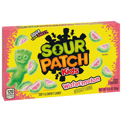 SOUR PATCH KIDS Watermelon Soft & Chewy Candy, Halloween Party Favor and Goodie Bag Gift Pack, 12 - 3.5 oz Boxes