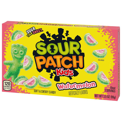 SOUR PATCH KIDS Watermelon Soft & Chewy Candy, Halloween Party Favor and Goodie Bag Gift Pack, 12 - 3.5 oz Boxes