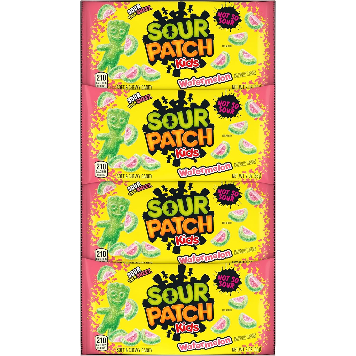 SOUR PATCH KIDS Watermelon Sour Then Sweet Gummies – Individually Wrapped Lunchbox and Easter Basket Snack for Children