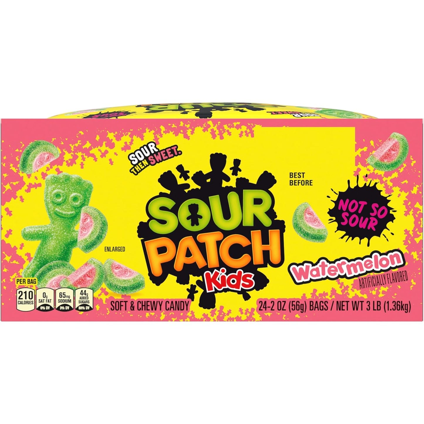 SOUR PATCH KIDS Watermelon Sour Then Sweet Gummies – Individually Wrapped Lunchbox and Easter Basket Snack for Children