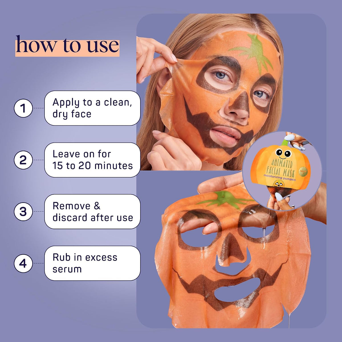 SpaLife Premium Halloween Sheet Mask Collection - Elevated K-Beauty Gift Set for Her, Designer Character Mask Trio