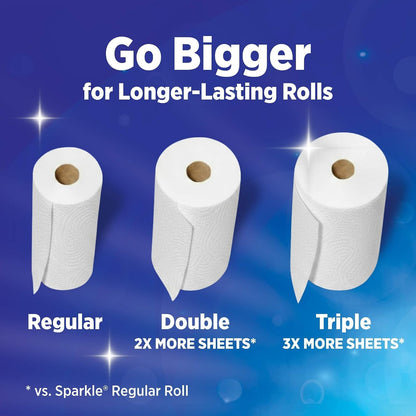 Sparkle Pick-A-Size Paper Towels – Cheerful Spirited Print Towels for Stylish Kitchen Counters