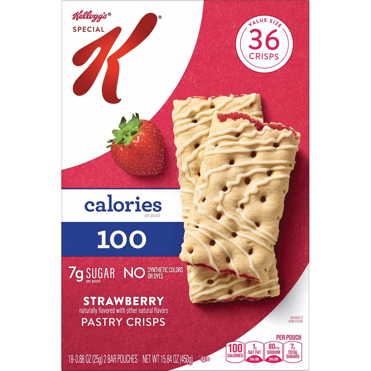 Special K Bar Pastry Crisps, Strawberry – Lunchbox-Friendly Snack for Kids and After-School Treats