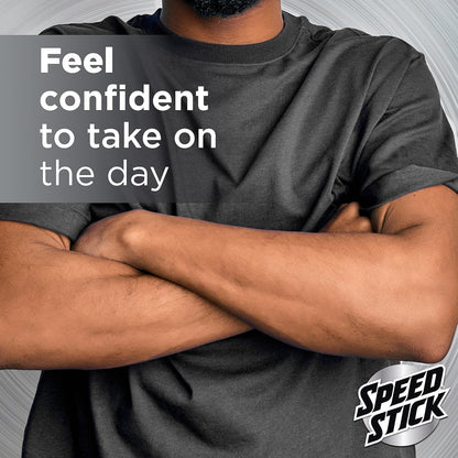 Speed Stick Men's Deodorant – Portable 24-Hour Odor Protection for Camping and Hiking, 3 Ounce Stick 4 Pack