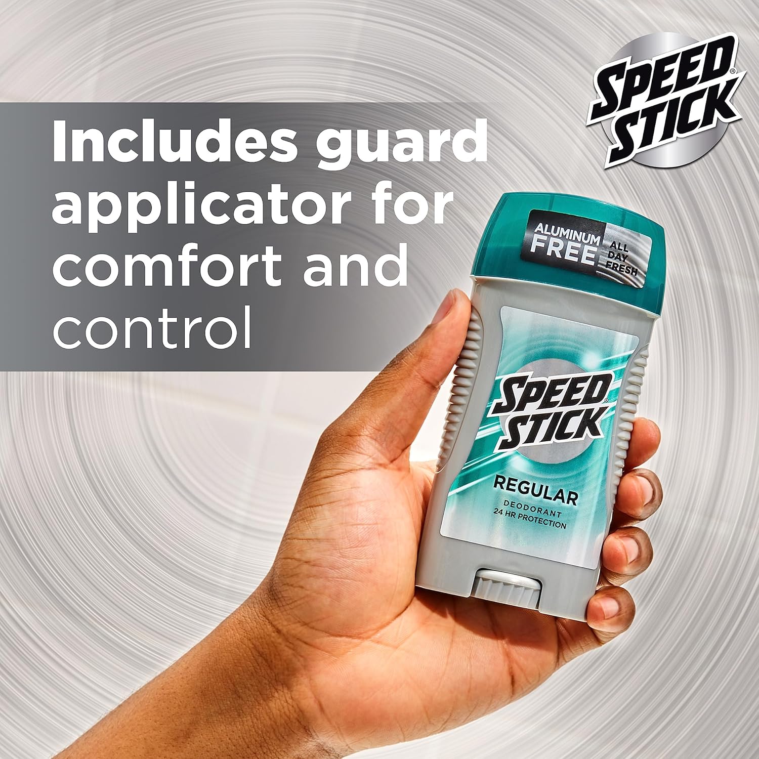 Speed Stick Men's Deodorant – Portable 24-Hour Odor Protection for Camping and Hiking, 3 Ounce Stick 4 Pack