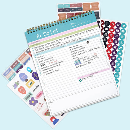 spiral-bound design that lays flat on surfaces