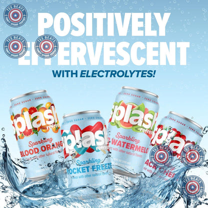 Splash Refresher Sparkling Water – Wellness Ritual Drink, Zero Sugar Daily Hydration for Mindful Self-Care