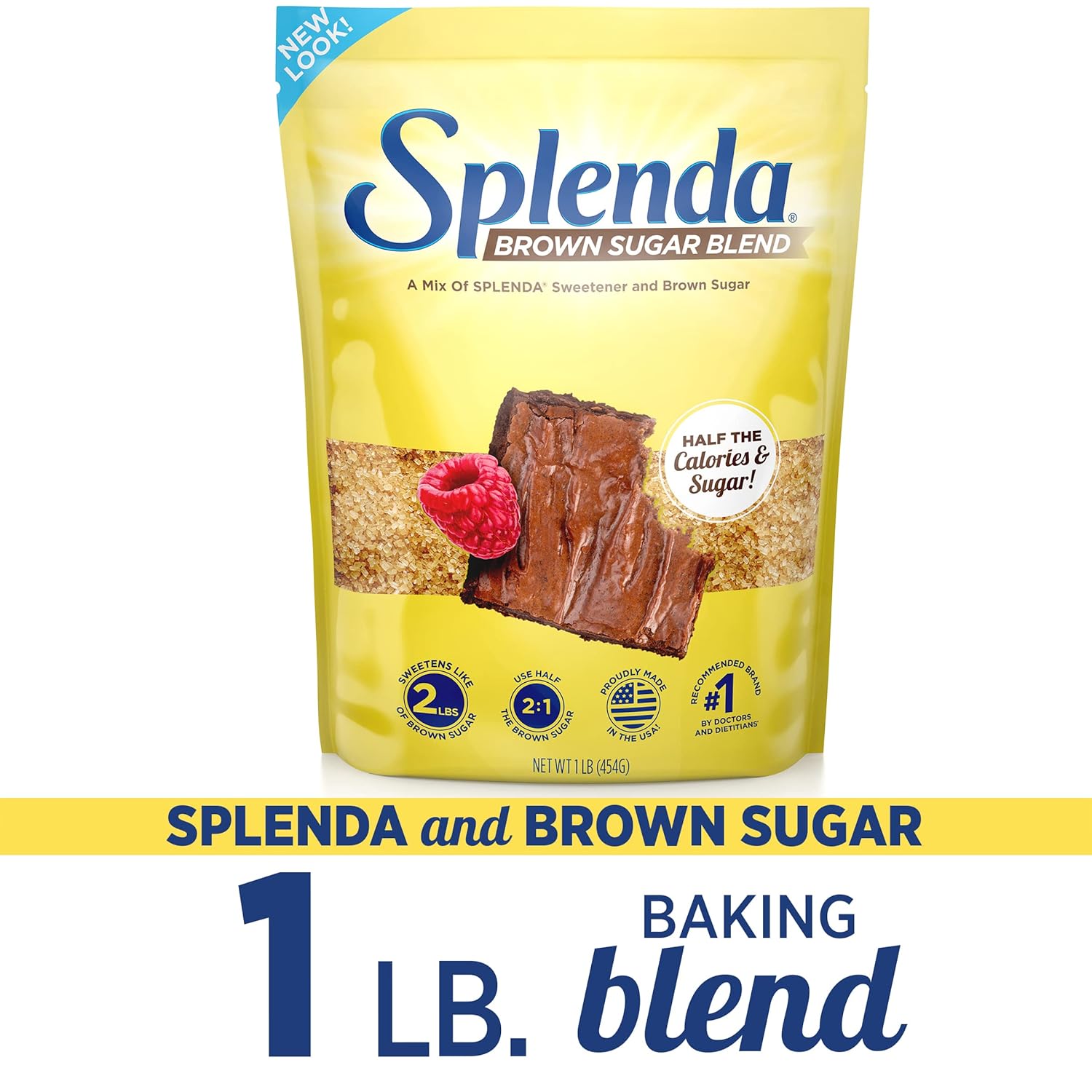 SPLENDA Brown Sugar Blend for the Home Coffee Station, Lower-Sugar Sweetener for Focus Mornings and Lattes