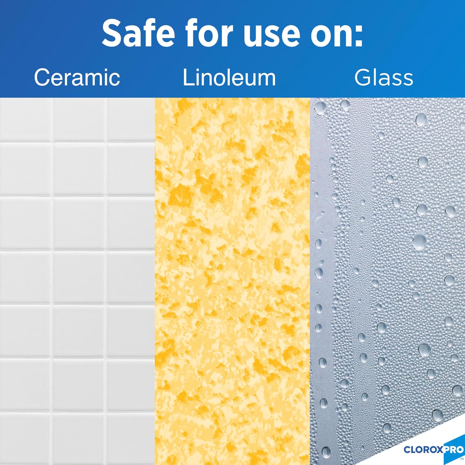spray application compatible with ceramic, linoleum, and glass surfaces